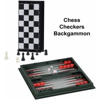 3-in-1 Combination Game Set, Small Travel Size   